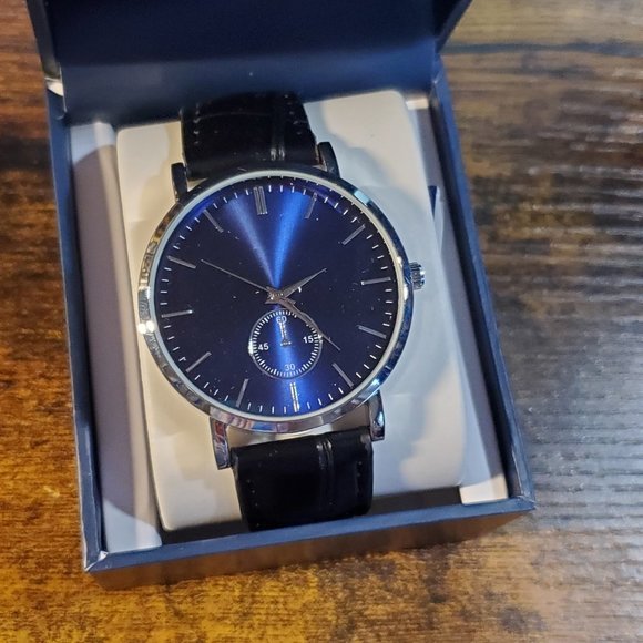 NEW! Club Room Men's the Metro Croc-Embossed Faux-Leather Strap Watch 43mm - Picture 1 of 7